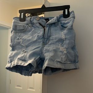 Light blue jeans shorts from Hollister.